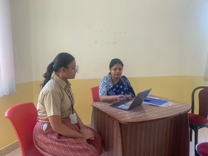 One-on-one coaching session for women at Hidden Potential life skills program in Delhi