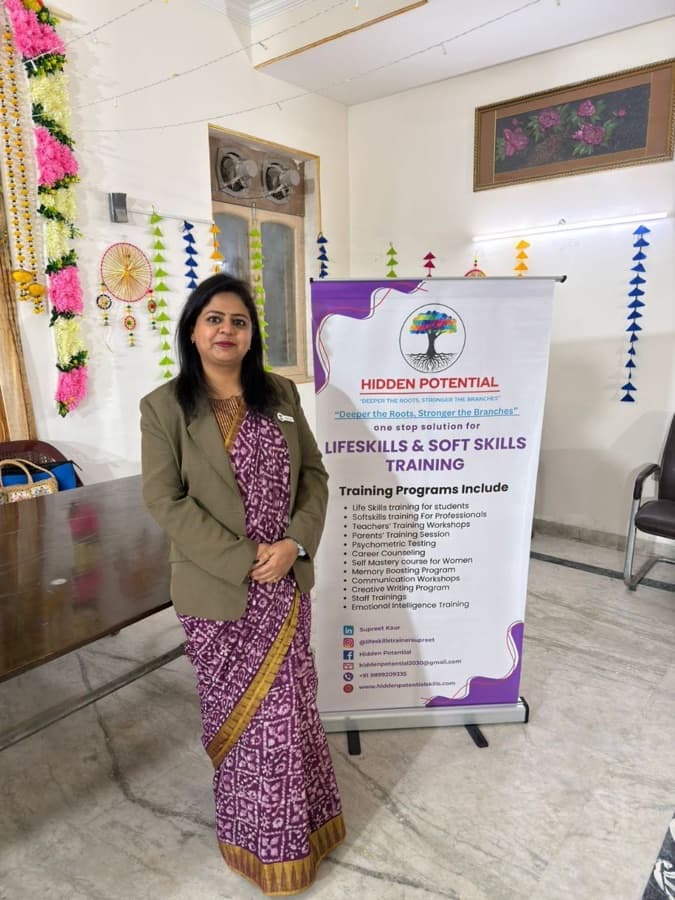 Supreet Kaur, founder and director of Hidden Potential, life skills coach in Delhi