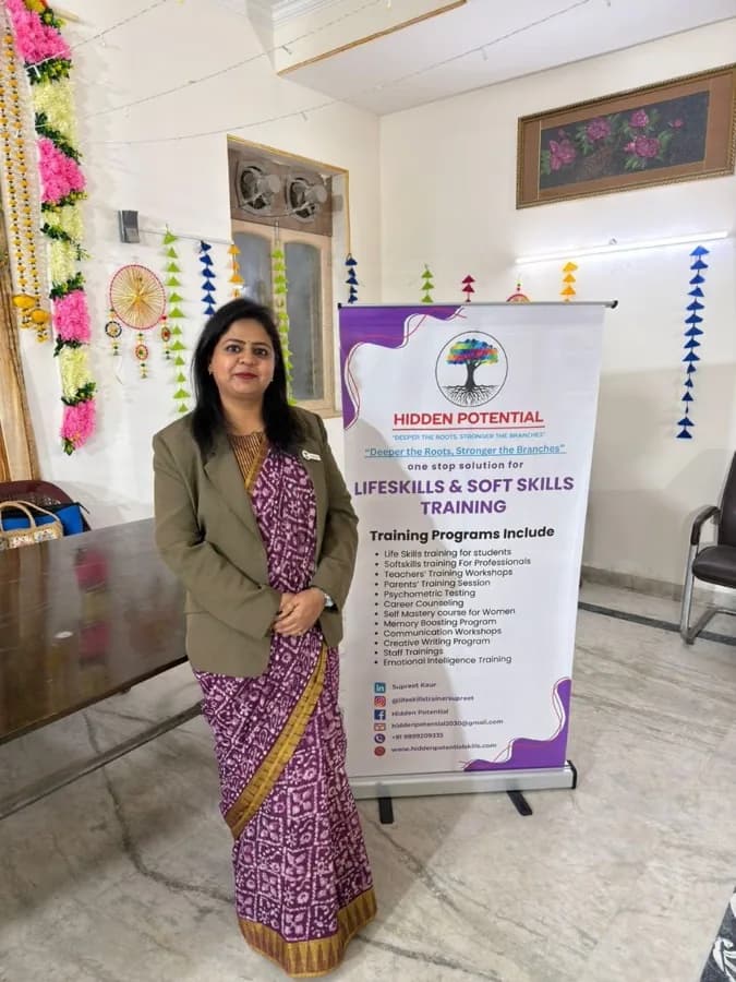 Supreet Kaur, founder and director of Hidden Potential, life skills coach in Delhi